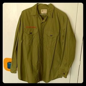 Long sleeve vintage boy scout uniform shirt